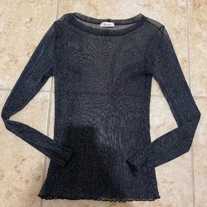 Glittery mesh top